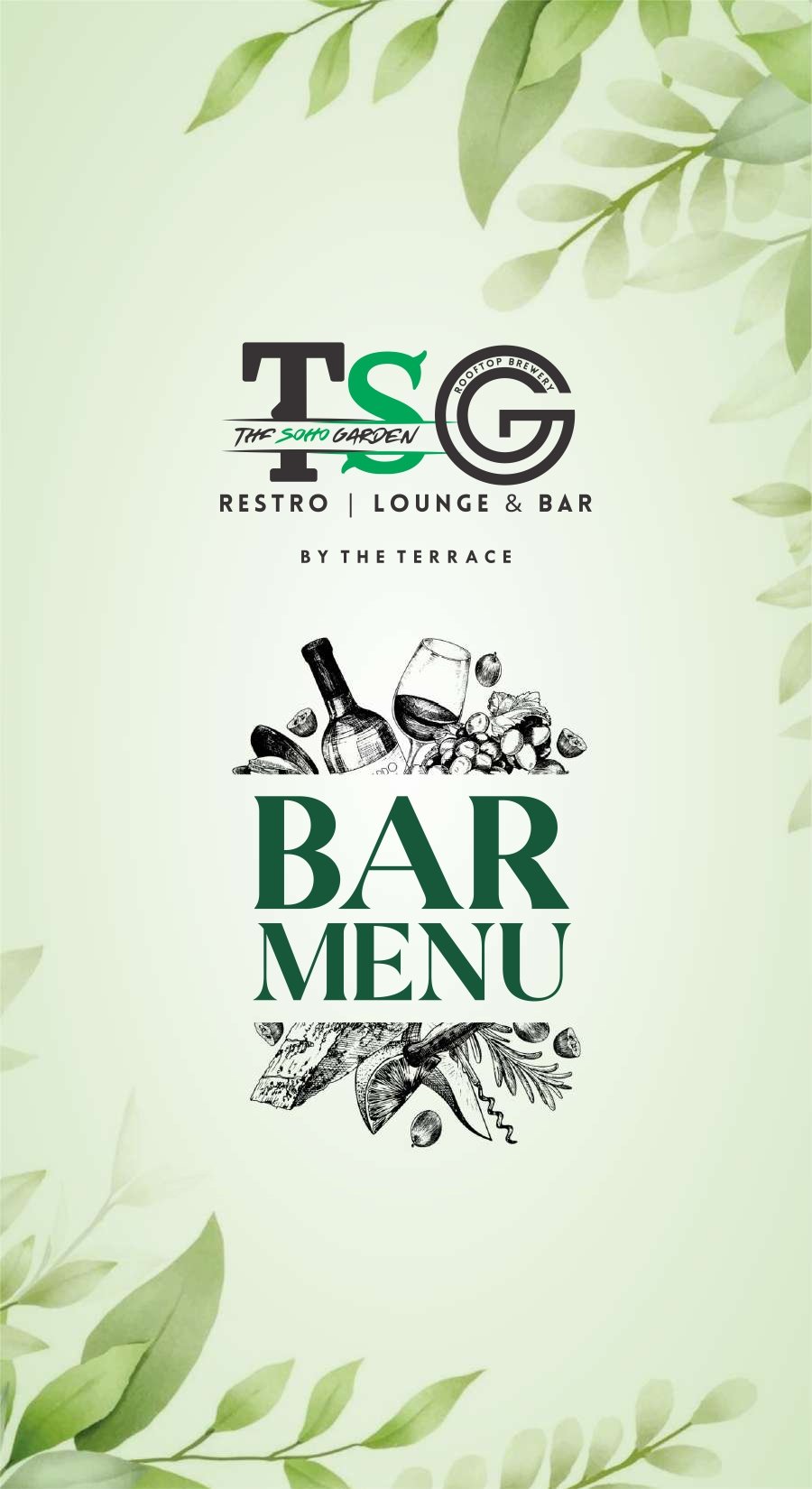 Soho bar menu page 1