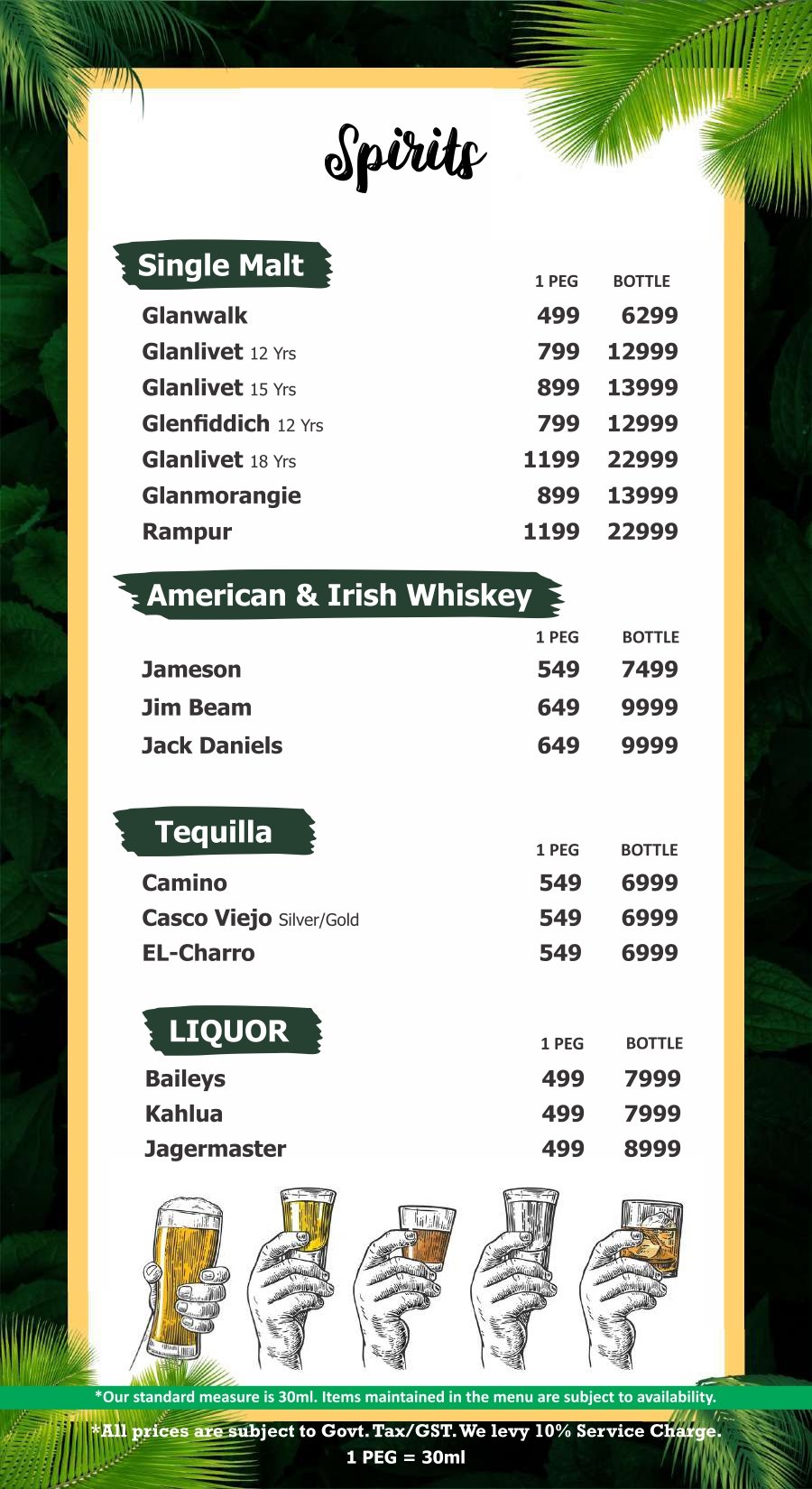 Soho bar menu page 4