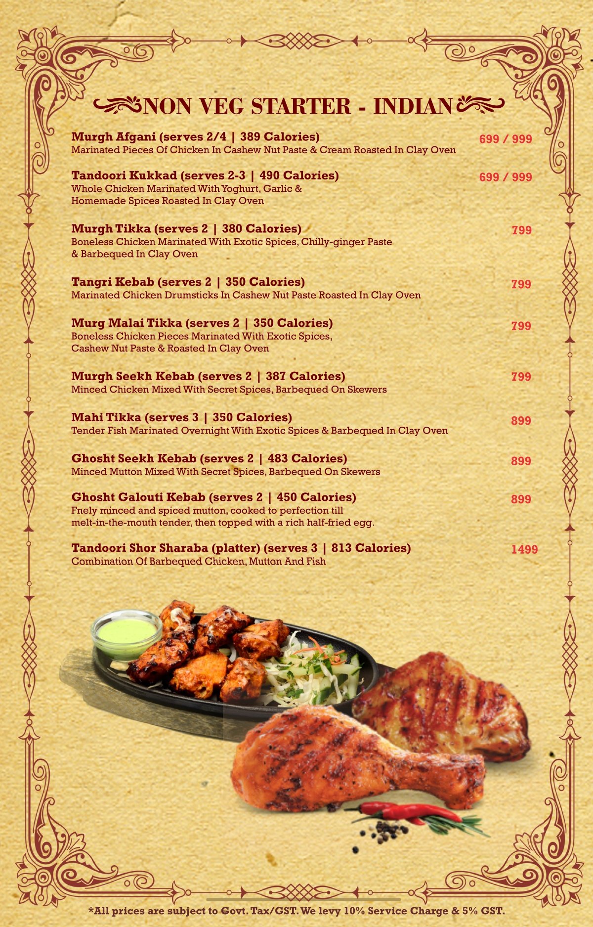 Soho food menu page 5
