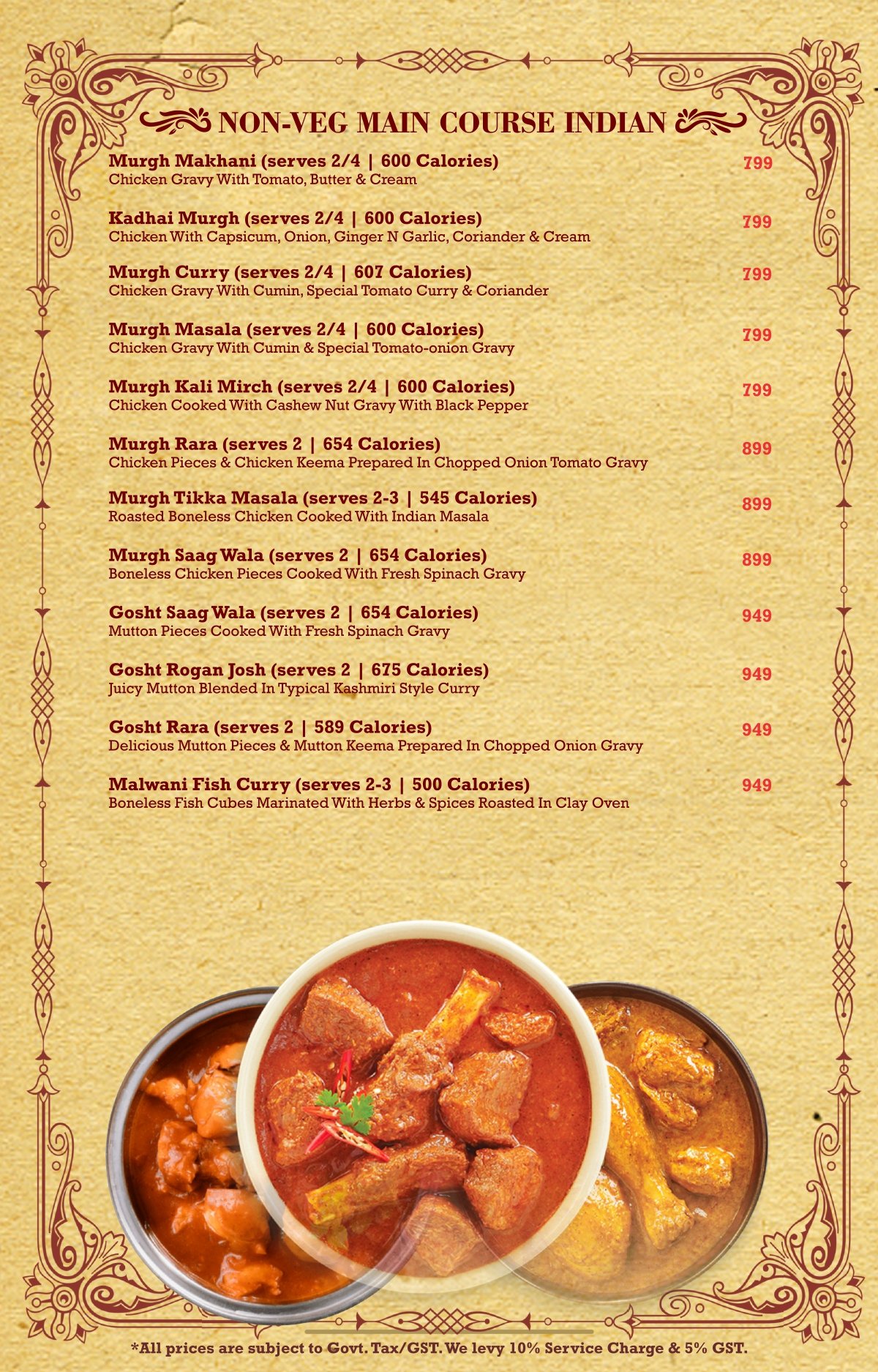 Soho food menu page 12