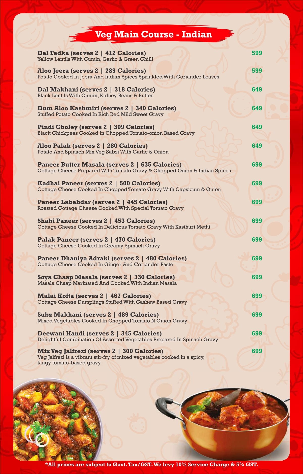Terrace food menu page 11