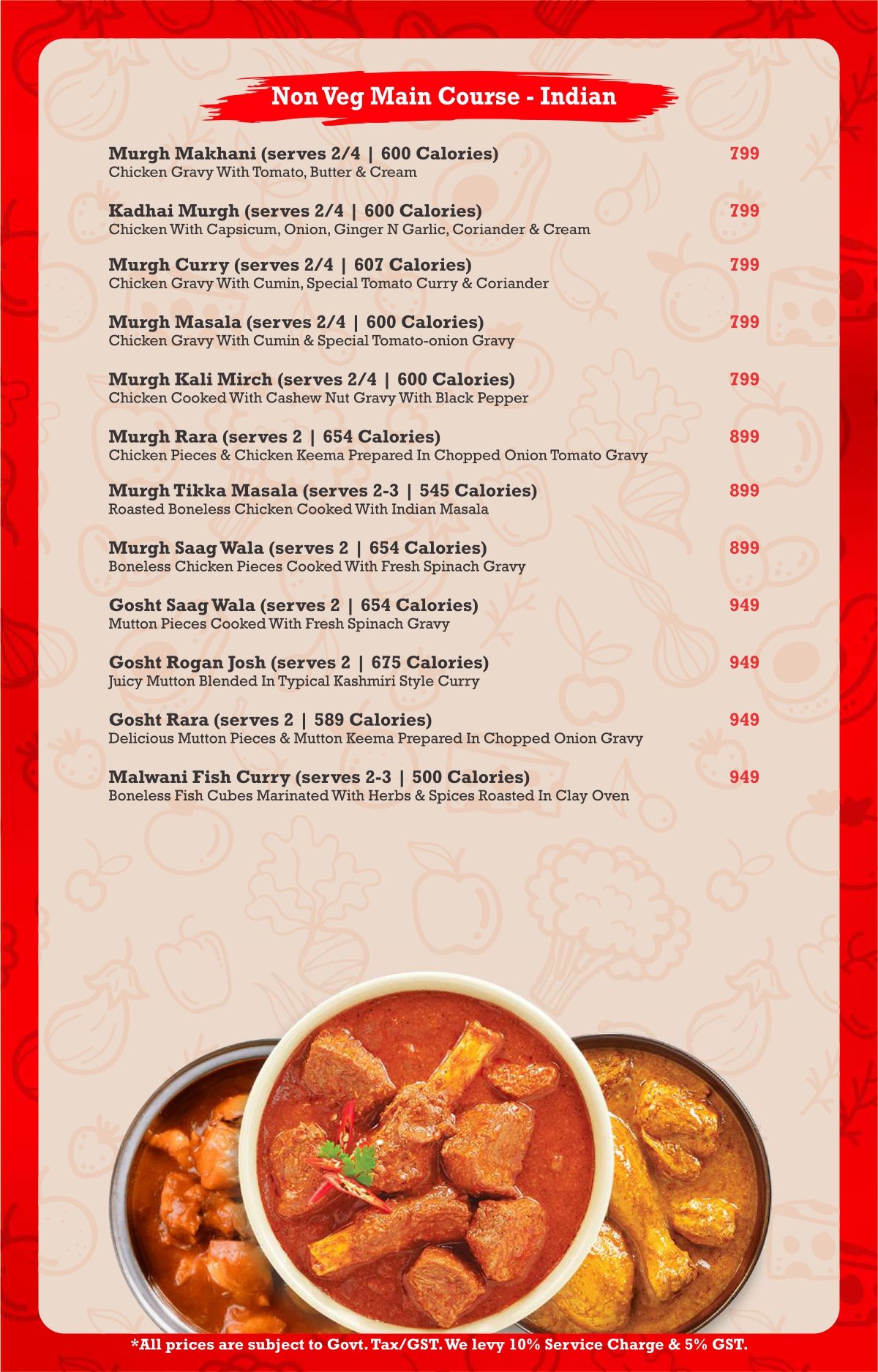 Terrace food menu page 12