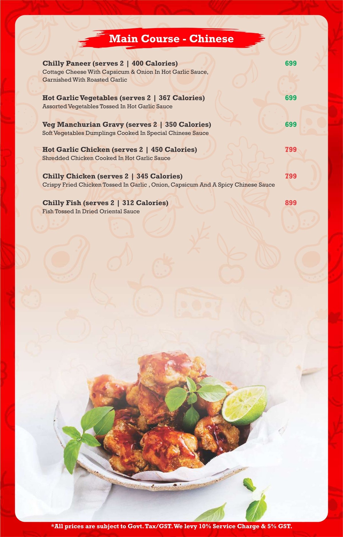 Terrace food menu page 13